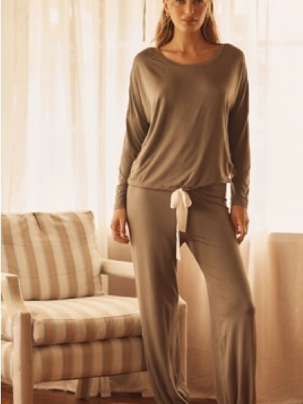 Eberjey Long-Sleeve Slouchy PJ Set - Holly